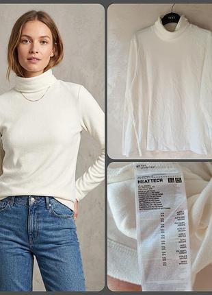 Біло-молочна жіноча термо водолазка uniqlo, розмір xl