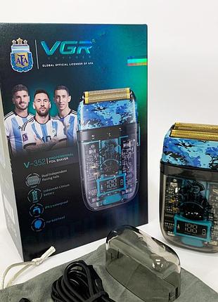 Чоловіча влагостійка електробритва vgr v-352, портативна сіткова бритва, професійні електричні бритви xa-86
