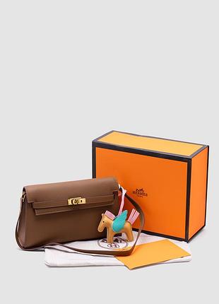 💎 hermes kelly pochette brown/gold 4