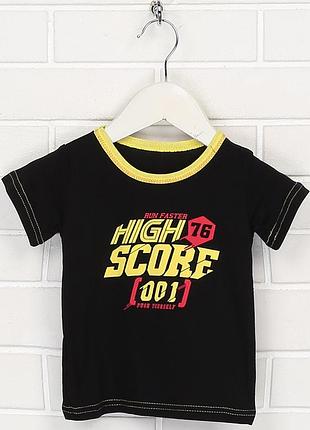 Футболка для мальчиков мальта д057-17-н 74см. черная highsy (2901000259116)
