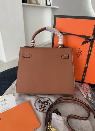 Hermes kelly 25 brown gold 2