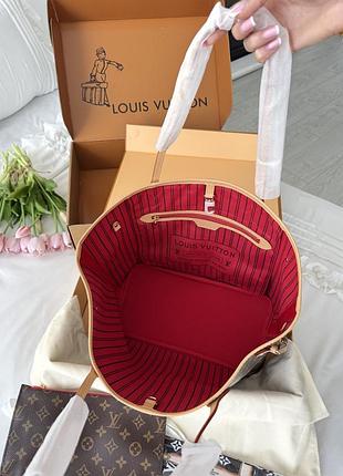 Louis vuitton neverful mm brown logo 2