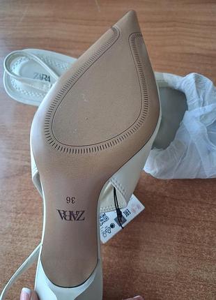 Босоніжки жіночі zara молочні, розмір 36