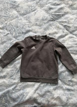 Світшот для хлопчика adidas сірий, розмір 116 (5-6 років)