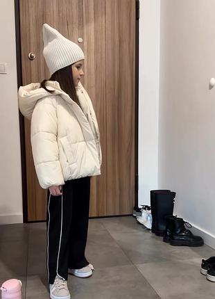 Дуже тепла та стильна куртка zara, еко пуховик, дутік, пуффер 120см на 6-7 років
