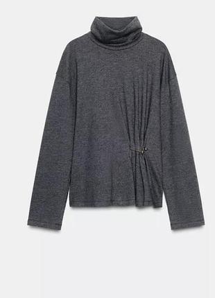 Новый тонкий стильный джемпер с горлом 50 р zara