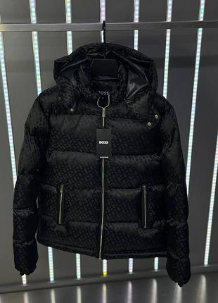 Премиум мужская зимняя куртка hugo boss black