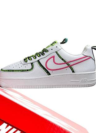 Nike air force 1 '07 prm worldwide pack white pink 4