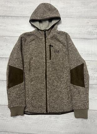 Кофта-куртка jack wolfskin nanuk 300 з капюшоном, l-xl