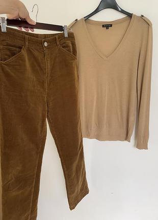 Штани вельвет в рубчик massimo dutti