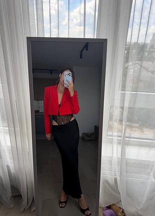 Жіночий піджак zara червоний 3