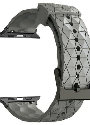 Ремешок primolux dimond силиконовый для часов apple watch 46 / 45 / 44 / 42mm - grey