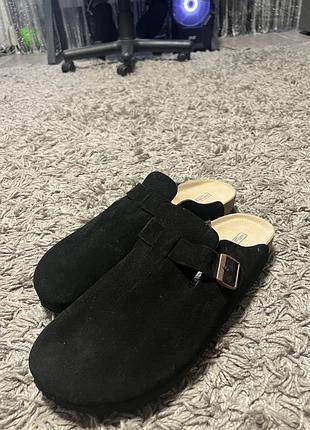 Шльопанці чоловічі birkenstock чорні, розмір 45