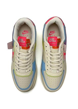 Nike air force 1 shadow w beige multicolor 2