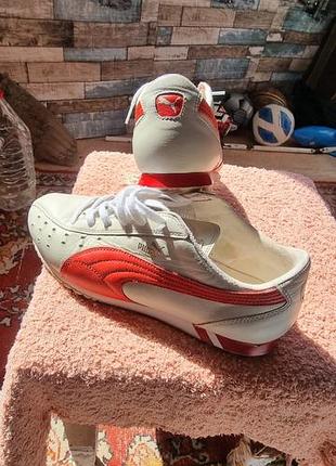 Кросівки чоловічі puma білі з червоним, розмір 41, устілка 26 см