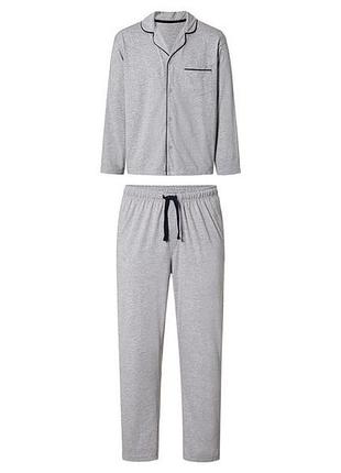 Пижама (рубашка и штаны) для мужчины livergy lidl 450029 l серый
