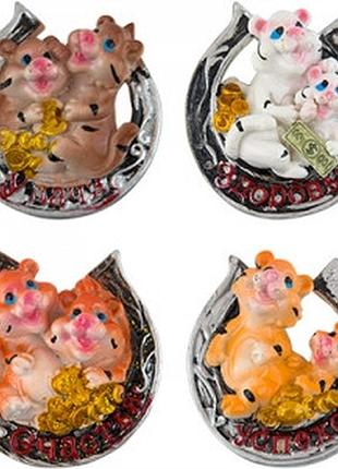 Магніт тигр у підкові 6*5,5см кераміка w3195 без бренду