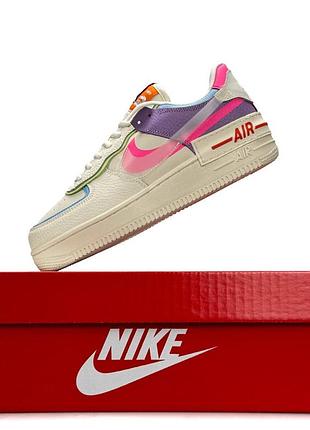 Nike air force 1 shadow w beige multicolor 2