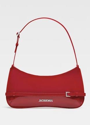 Сумка жіноча jacquemus червона багет