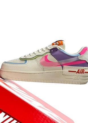 Nike air force 1 shadow w beige multicolor 4
