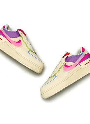 Nike air force 1 shadow w beige multicolor