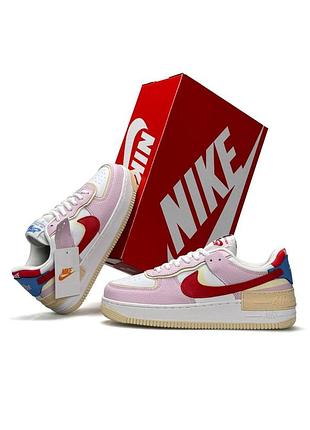 Nike air force 1 shadow w white pink 4
