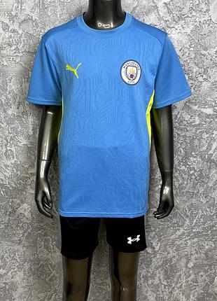 Puma manchester city dry cell футболка 164 см 13-14 лет подростковая голубая