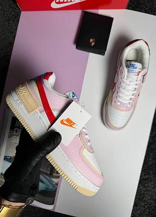 Nike air force 1 shadow w white pink 4