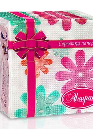 Салфетка с рисунком 40шт цветы тм алсу-пак