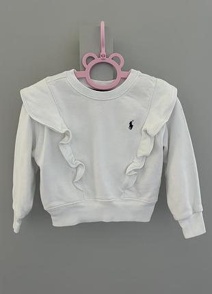 Білий дитячий світшот polo ralph lauren