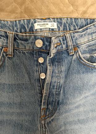 Джинси жіночі pull&bear mom блакитні