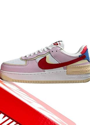 Nike air force 1 shadow w white pink 4