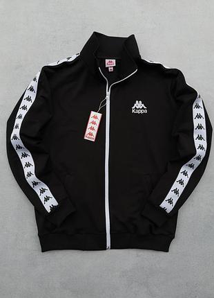 Kappa кофта чорна з лампасом весна / літо / осінь s / m / l / xl / xxl