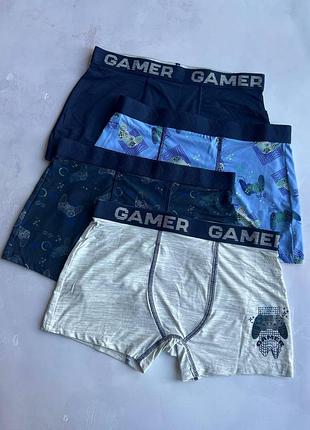 Трусики боксеры на мальчика gamer (набор 4 шт.) primark р.152 см (11-12 лет)