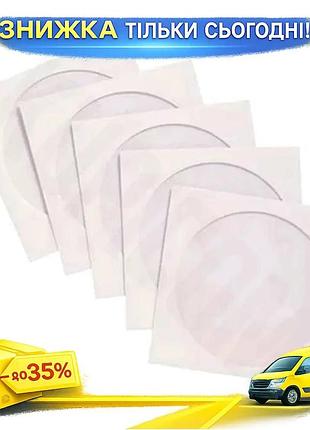 Ku конверт для cd/dvd universal fit бумажный с окошком 100 шт упаковка для дисков с прозрачным окном uni2l_k