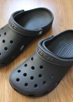 Кроксы унисекс сабо босоножки аквашузы crocs classic clog черные (размер 37-38 /м5 - w7)