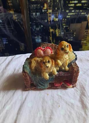 Копилка керамическая с собаками 9×10 см.