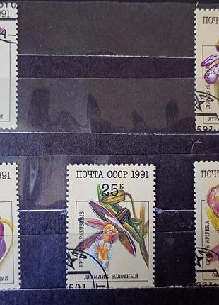 Марки — квіти. пошта зі старт 1991 рік.