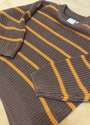 Светр дитячий zara в смужку коричневий