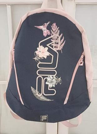 Рожевий рюкзак fila + сумка для взуття