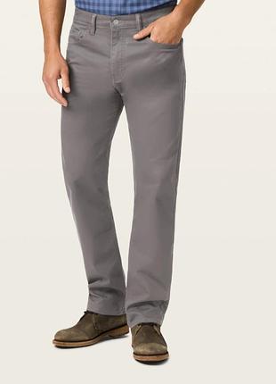 Мужские серые брюки брюки брючины massimo dutti размер 32 slim (микротекстура, хлопок)