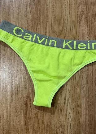 Неоновые стринги calvin klein