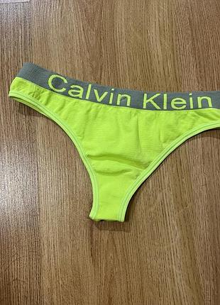 Неоновые стринги calvin klein 3