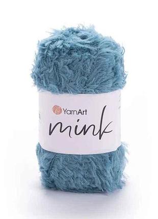Пряжа mink синій 100% поліамід 75м 50г арт.349 10шт/уп тм yarnart
