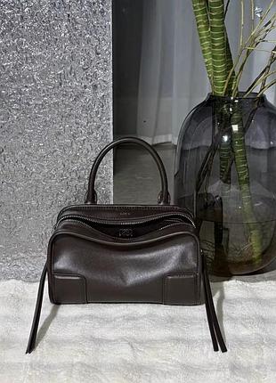 Сумка жіноча loewe amazona 180 темно-коричнева