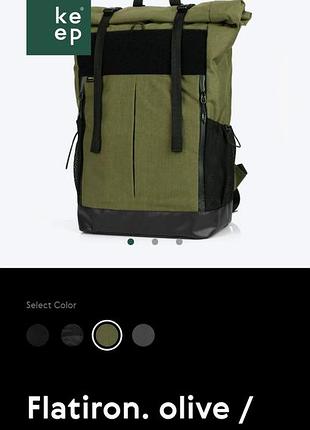 Рюкзак унісекс keep flatiron olive cordura 23-28 л