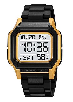 Чоловічий годинник skmei 2264bkgdwt black-gold-white