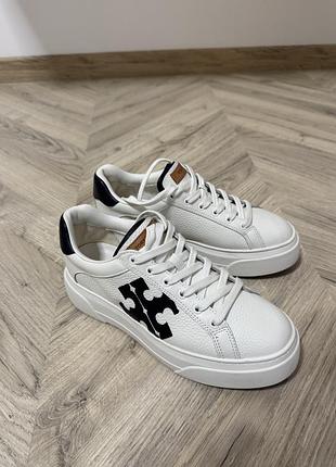 Кеди жіночі tory burch білі, довжина устілки 24,5 см, шкіра