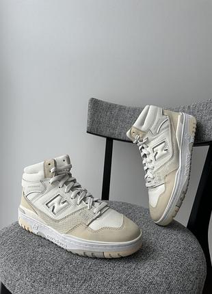 Шкіряні чоловічі осінні кросівки кеди взуття високі new balance 650
