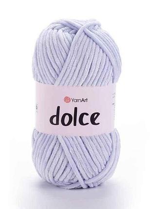Пряжа dolce блідо-бузковий 100% мікрополіестр 120м 100г 5шт/уп 776 тм yarnart